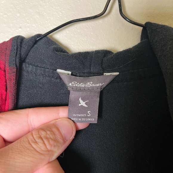 Eddie Bauer Flannel Hoodie Shirt Jacket - Picture 3 of 4